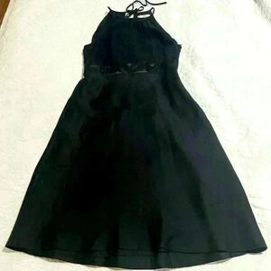 Ann Taylor Black Silk/Polyester Evening Dress - Size‎ 4